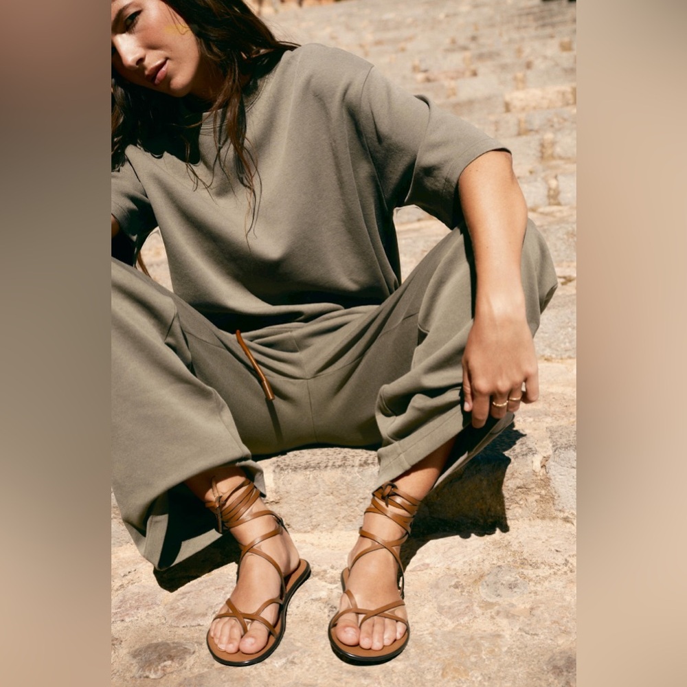 Zara Brown Strappy Sandals